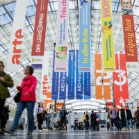 Blick in die Glashalle der Leipziger Buchmesse 2023