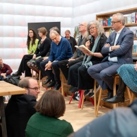 Die Nominierten für den Preis der Leipziger Buchmesse in der buchbar während der Leipziger Buchmesse 2024
