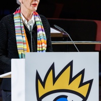 Karin Schmidt-Friderichs, Vorsteherin des Börsenvereins des Deutschen Buchhandels im Rahmen ihrer Begrüßung