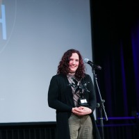 Jenna T. Scriver bei der Verleihung des Phantastikpreises SERAPH auf der Leipziger Buchmesse 2026