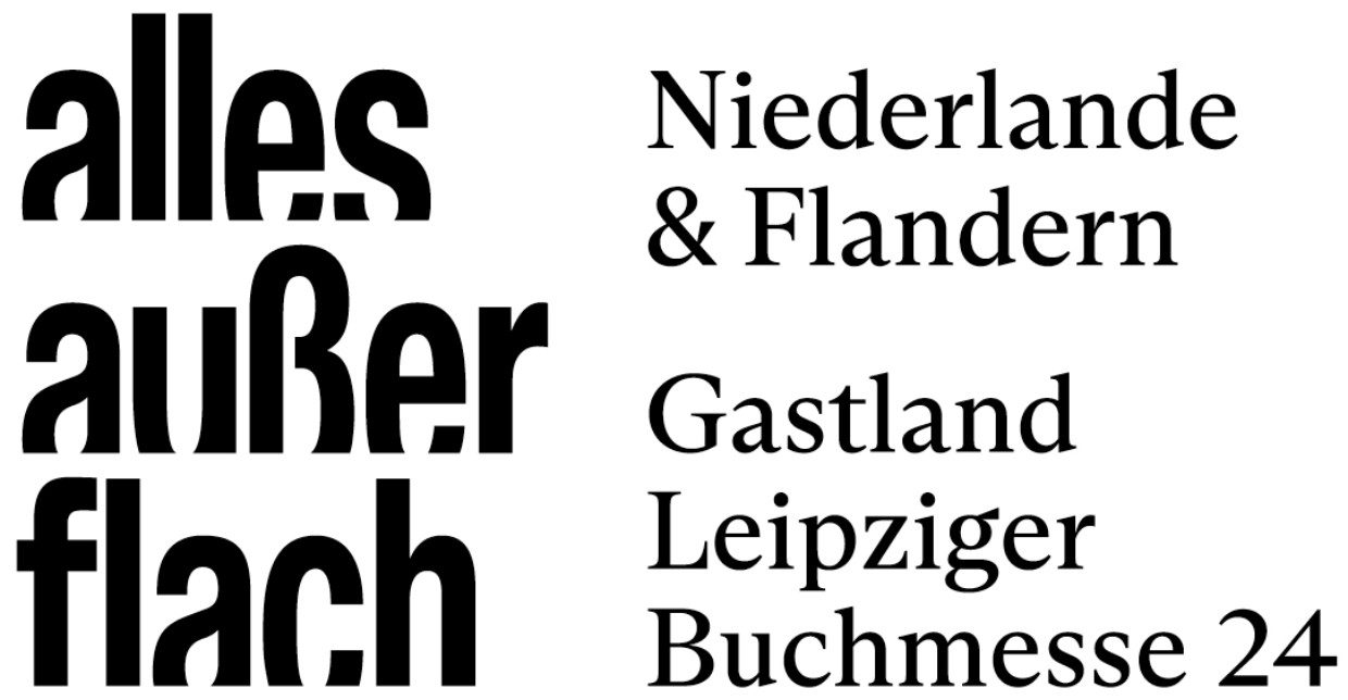 Das Logo des Gastlandes 2024 Niederlande und Flandern "alles außer flach"