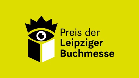 Leipzig Book Fair Prize logo on a yellow background