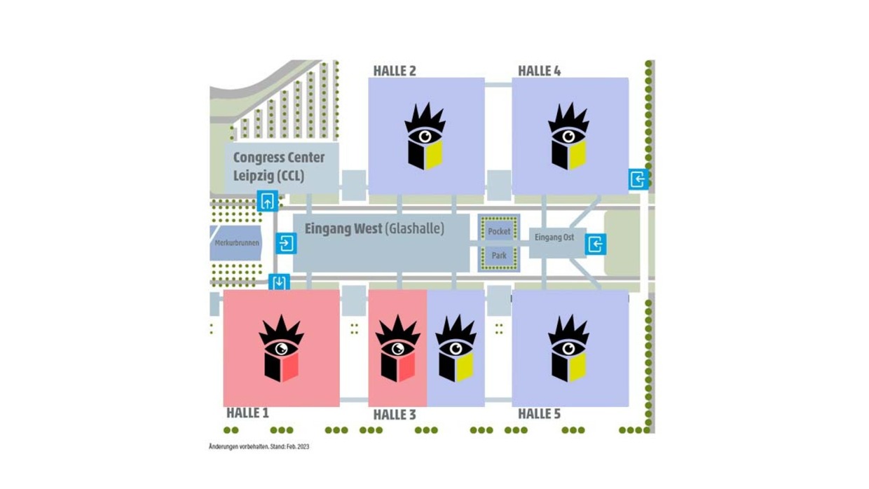The hall plan for the Leipzig Book Fair.
