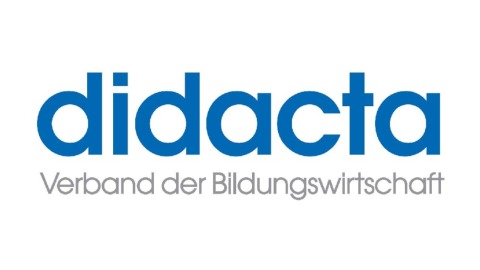 Das Logo der didacta. Zu sehen in blauer Schrift "didacta", darunter steht "Verband der Bildungswirtschaft" Das Logo der didacta. Zu sehen in blauer Schrift "didacta", darunter steht "Verband der Bildungswirtschaft"