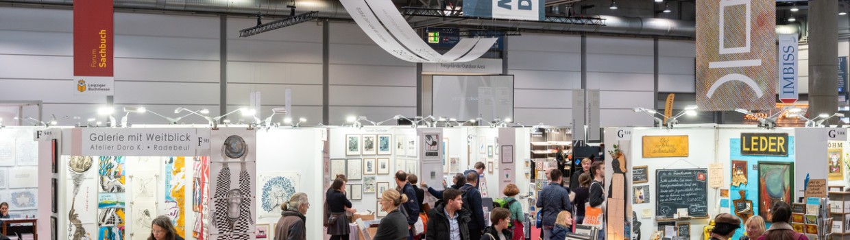 Exhibition stands in the book and printing arts sector at the Leipzig Book Fair 2024