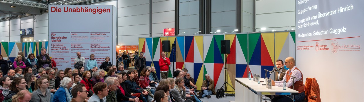 Stage discussion on the “Die Unabhängigen” stage at the 2025 Book Fair