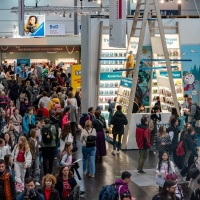 Impression of the Leipzig Book Fair 2025 with many visitors
